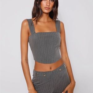 Tiger mist crop top and skort set